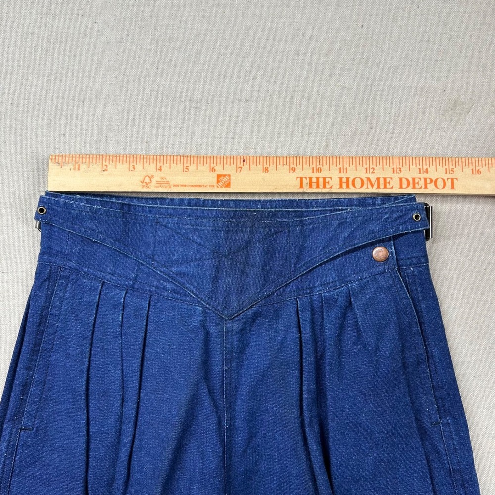 Vtg MBS International Jeans Womens 2 Pleat High Rise Taper 27x29 Buckles Indigo - Picture 6 of 9